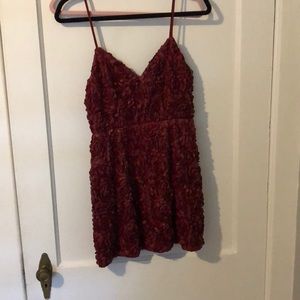 Burgundy floral dress